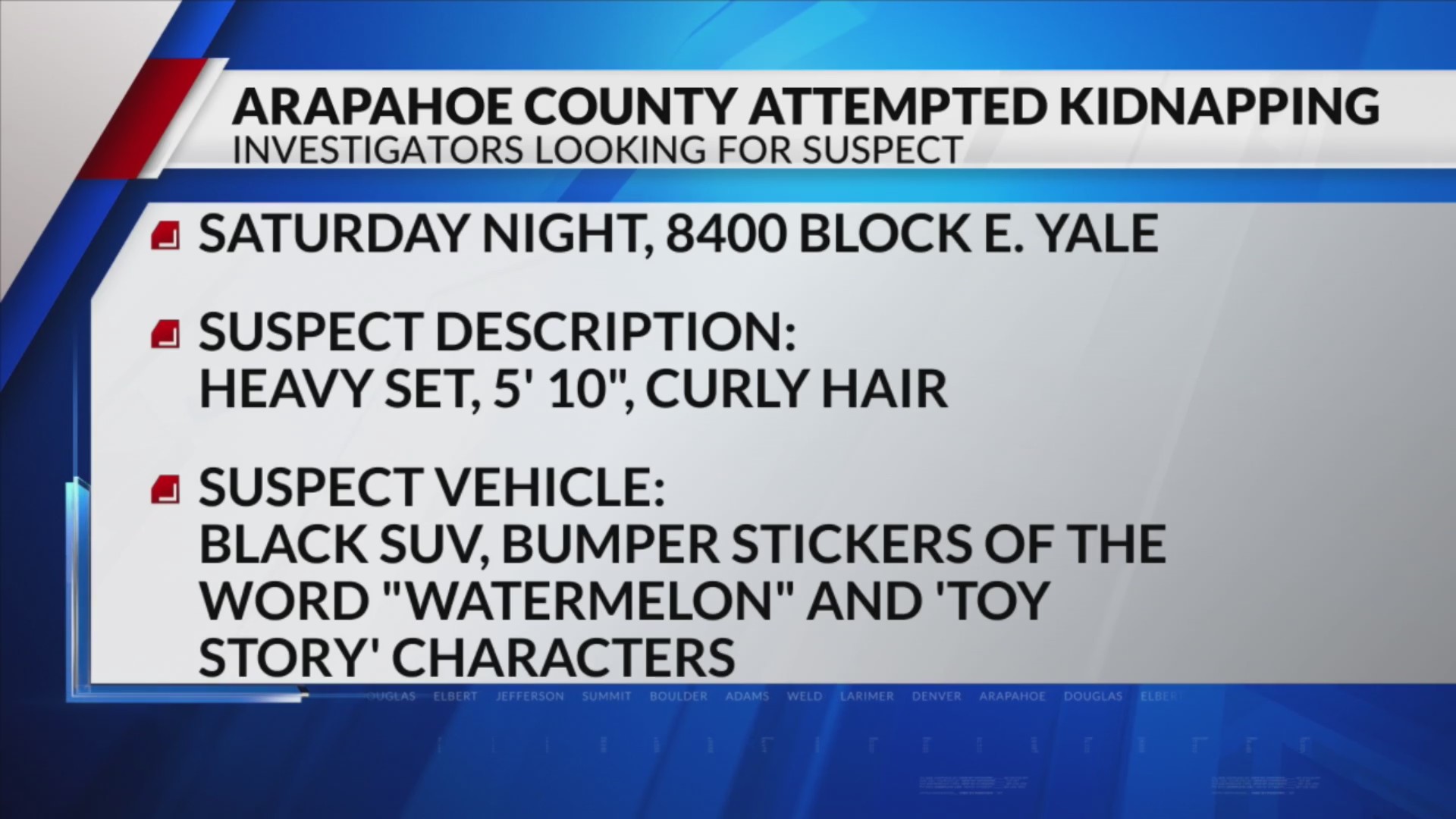 Deputies in Arapahoe County investigating attempted kidnapping – FOX31 ...