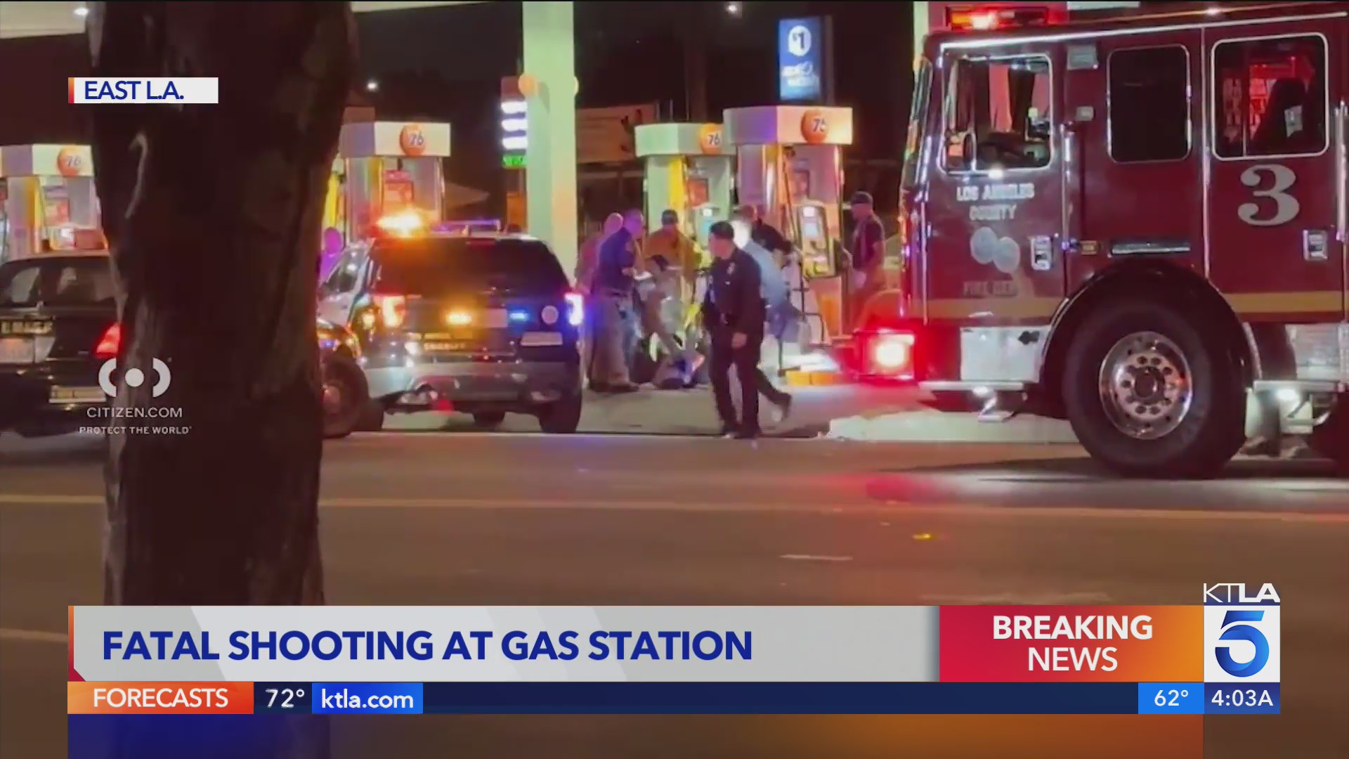 East Los Angeles gas station shooting leaves man dead, suspect sought ...