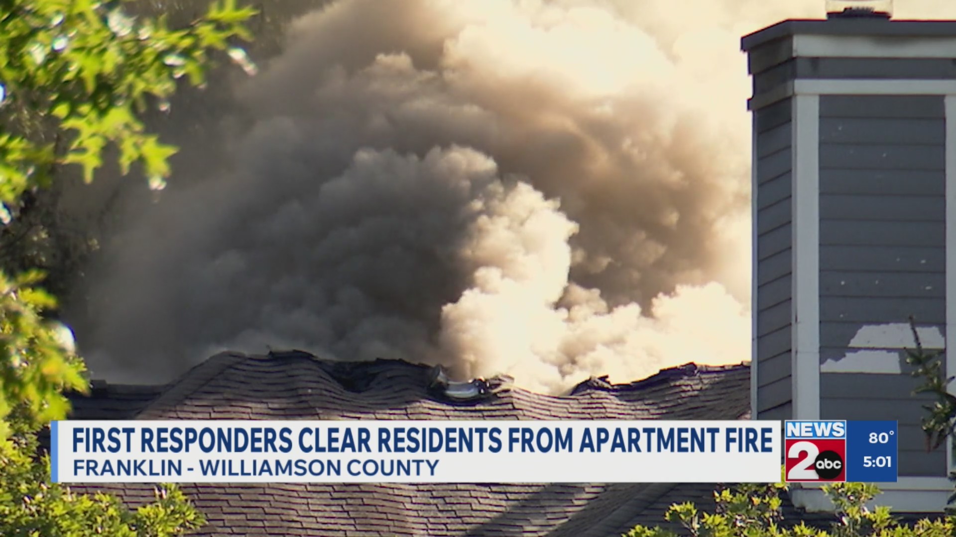 First responders clear residents from Franklin apartment fire – WKRN News 2