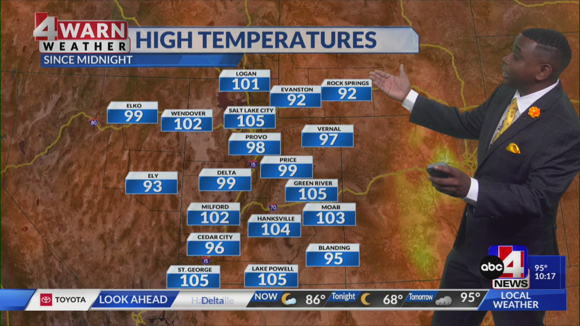Scattered storms in Utah plus triple-digit heat – ABC4 Utah