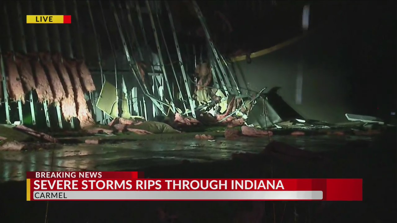Severe storms rip through Indiana – Live in Carmel – Fox 59