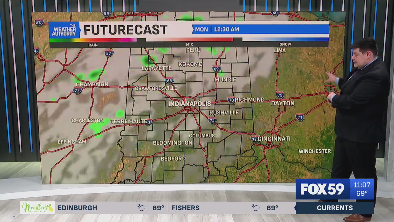 Rain chances continue through Sunday in central Indiana – Fox 59