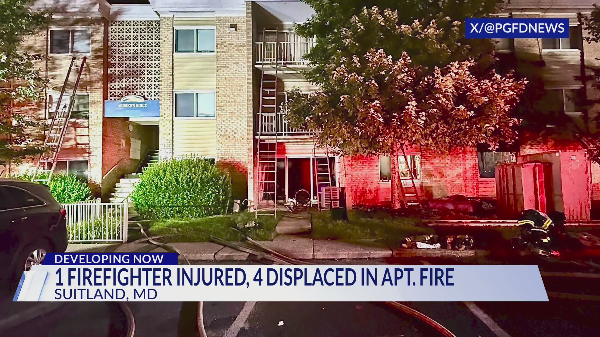 One hurt, four displaced in Suitland apartment fire – DC News Now | DC ...