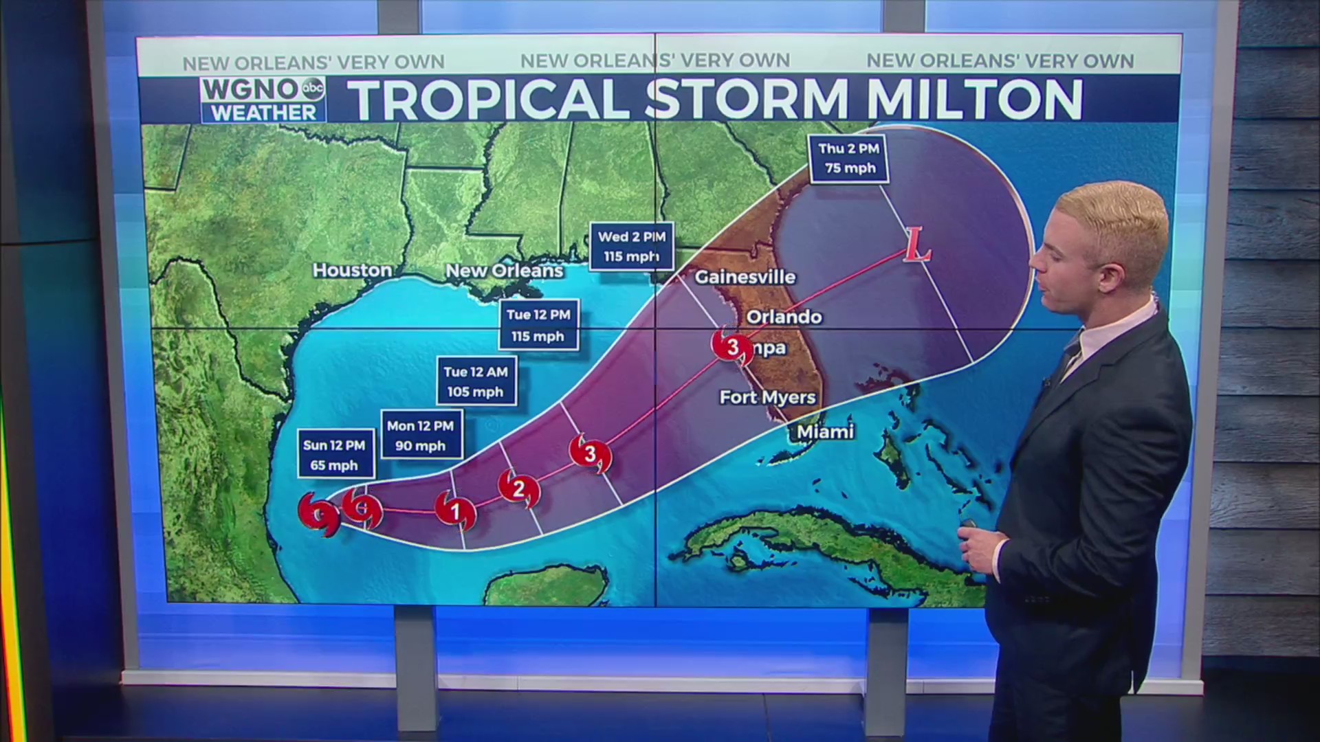 Tropical Storm Milton forms in the Gulf, forecast to strike Florida as ...