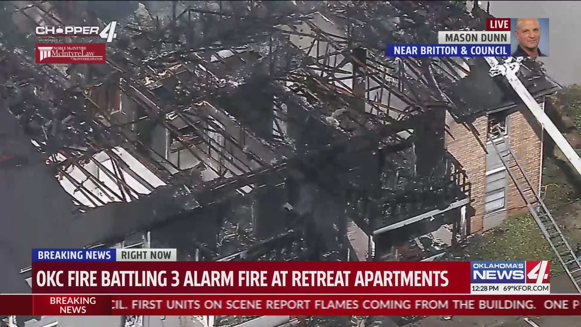 OKC Fire battling 3 alarm fire at Retreat apartments – KFOR.com ...