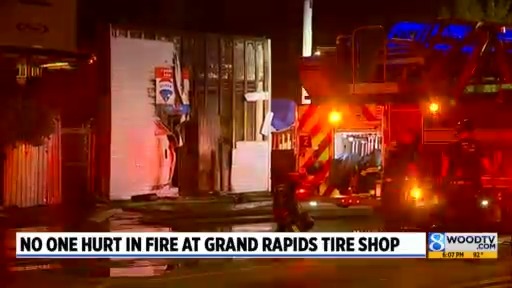 No one hurt in fire at Grand Rapids tire shop – WOODTV.com
