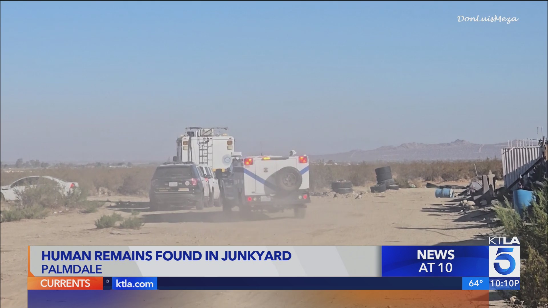 Human remains found in Antelope Valley junkyard – KTLA