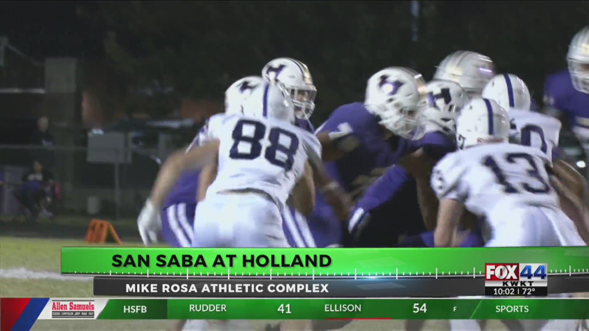 Friday Night Football Fever Game of the Week San Saba vs. Holland