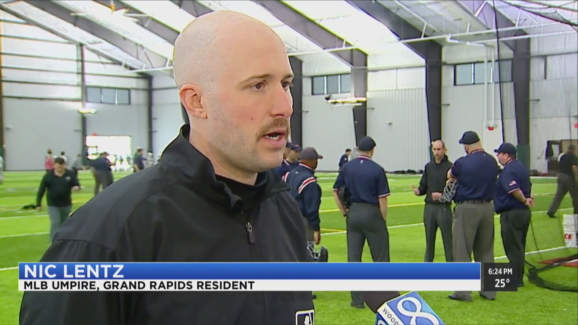 MLB umpire Nic Lentz helps other West Michigan umpires