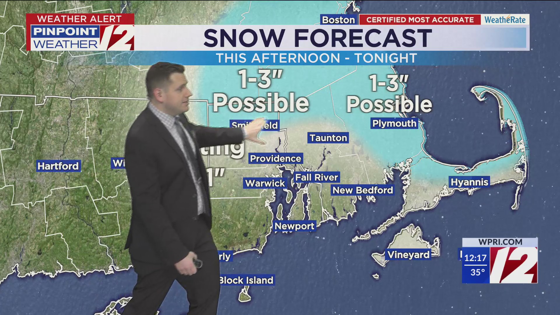 WPRI 12 Weather Forecast 12/20/24: Rain & Snow This Afternoon; Slick ...