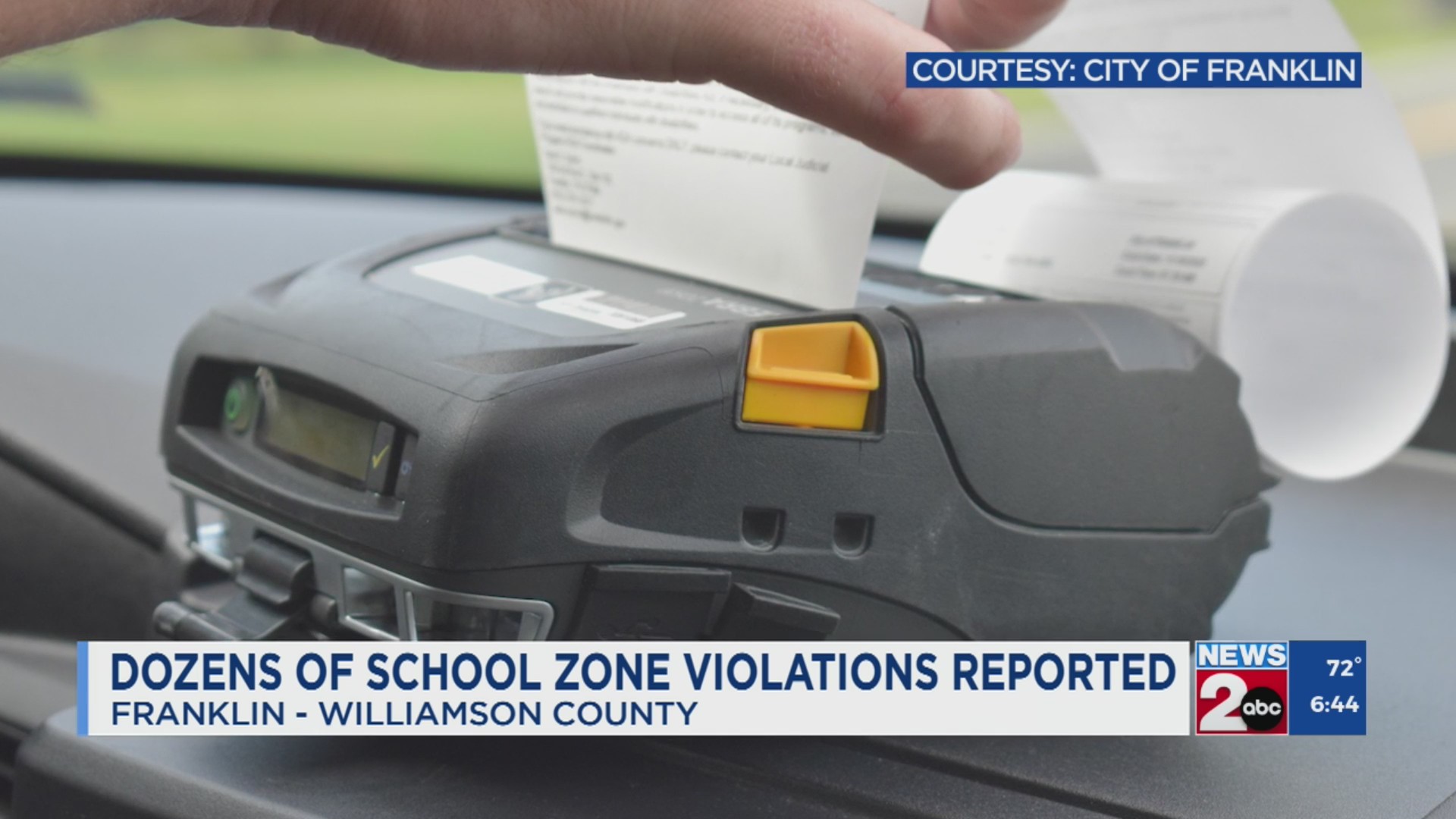 Dozens of school zone violations reported in Franklin – WKRN News 2