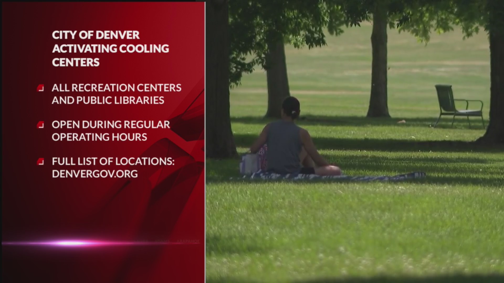Cooling centers open in Denver as near-triple-digit temperatures ...