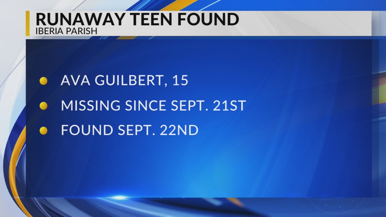 Missing Iberia Parish 15-year-old located – KLFY.com