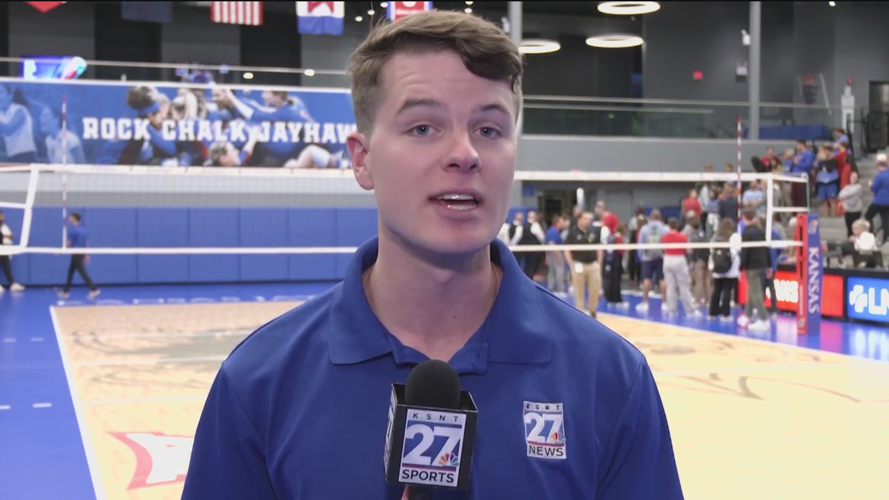 RECAP No. 8 Kansas takes the Sunflower Showdown in five sets KSNT 27 News