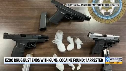 Kalamazoo drug bust ends with guns, cocaine found; 1 arrested – WOODTV.com