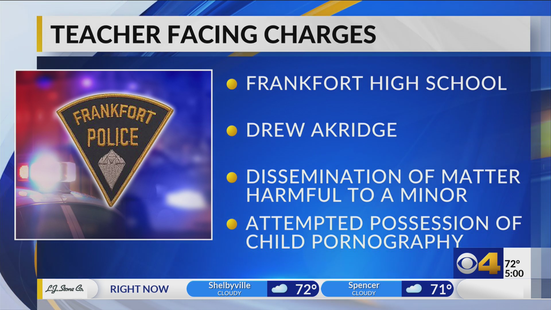Frankfort teacher arrested for alleged relationship with student – Fox 59