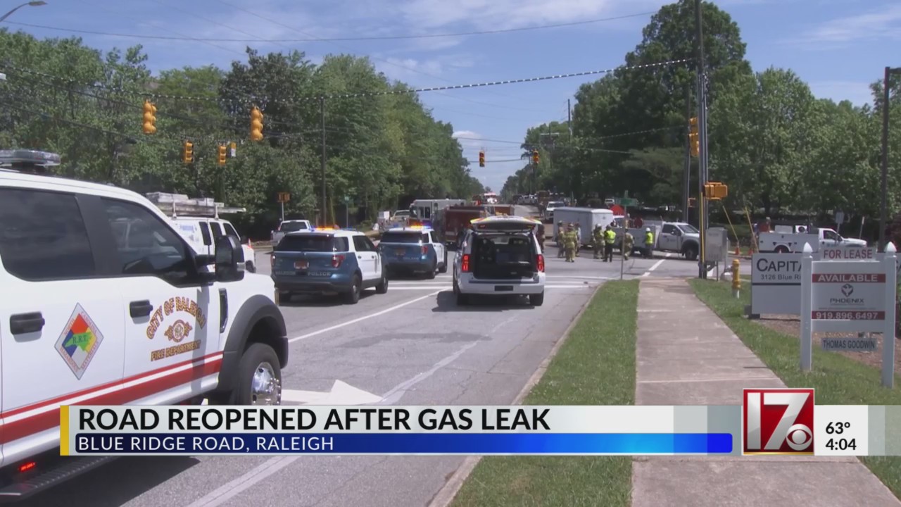 Raleigh road reopened after gas leak – CBS17.com