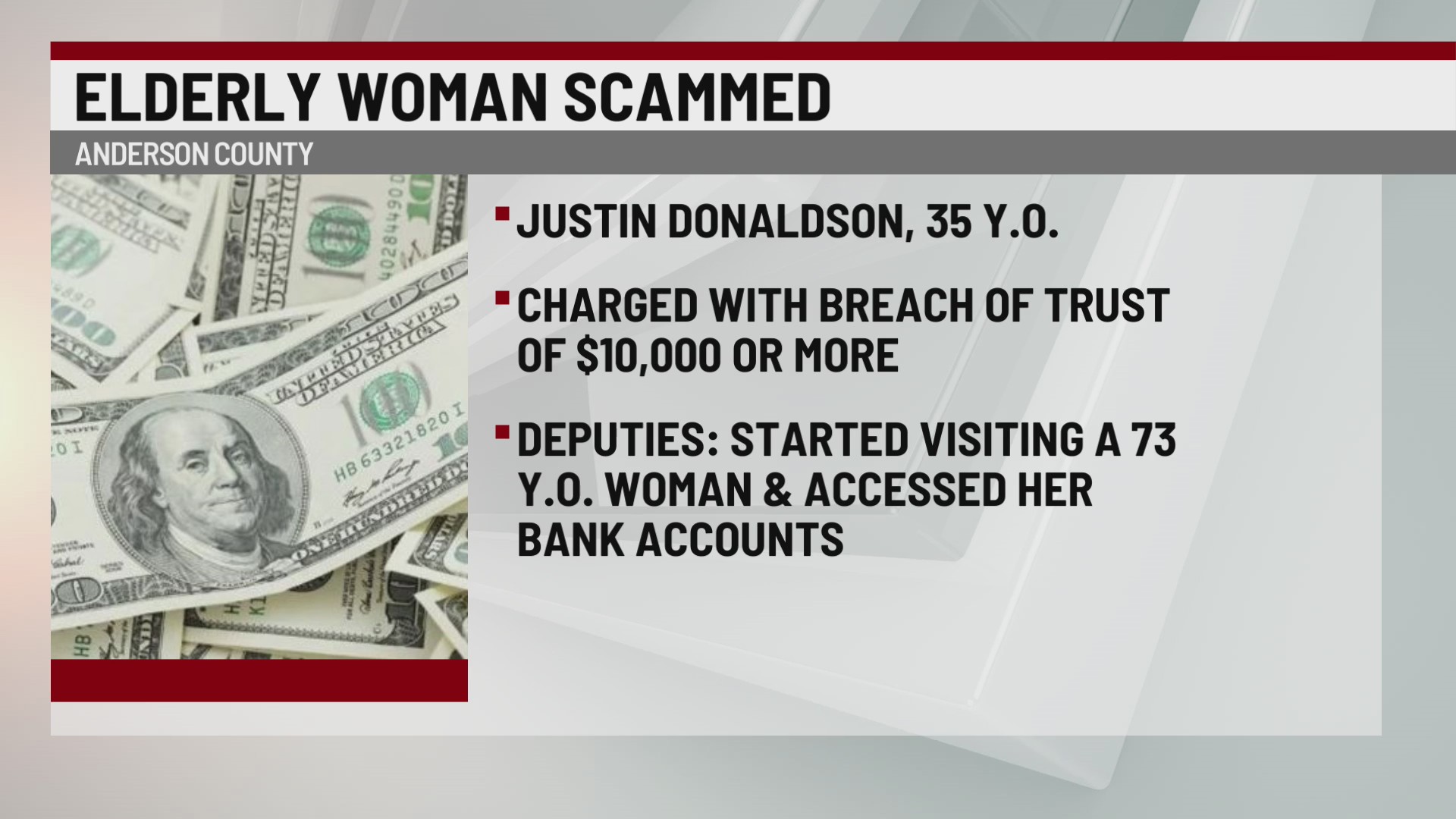 Upstate man accused of stealing thousands from elderly widow – WSPA 7NEWS