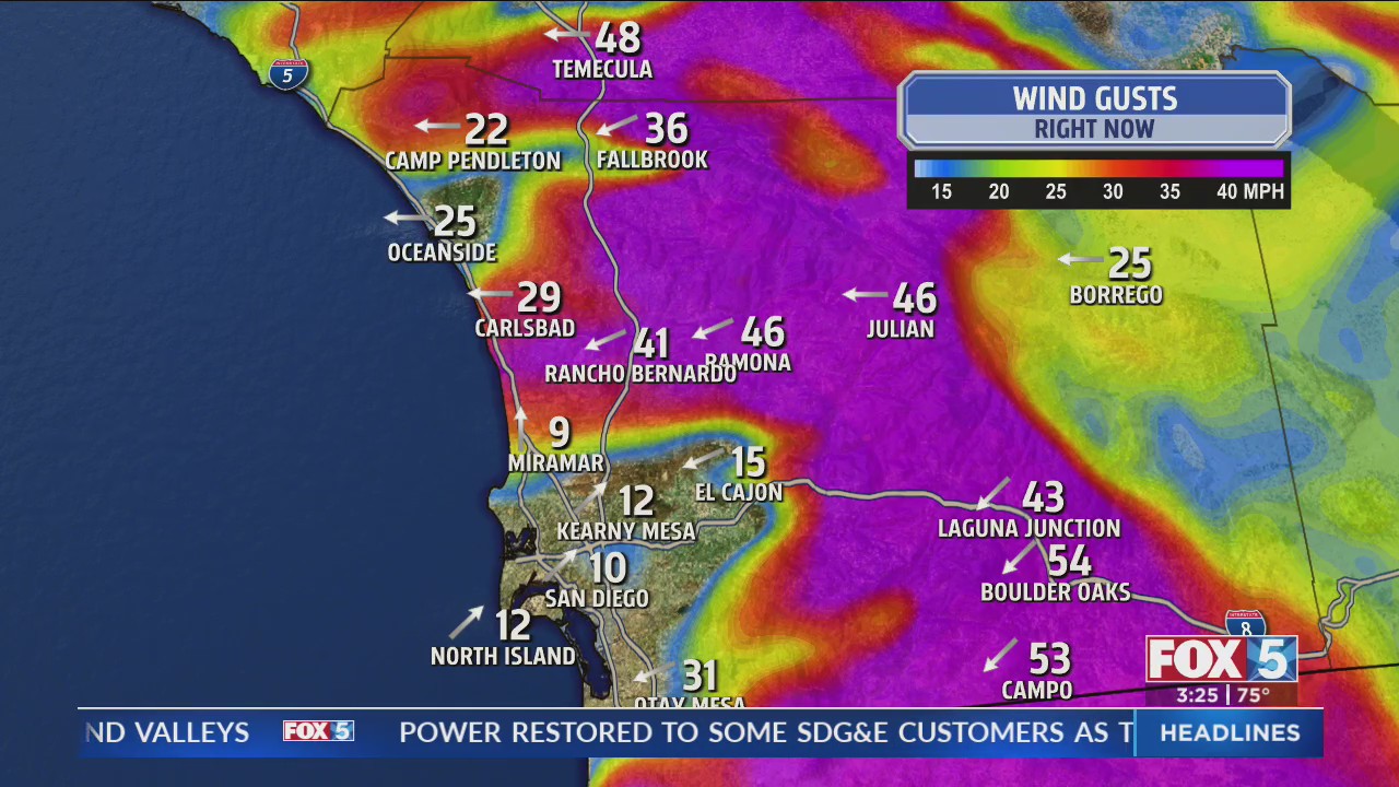Strong winds, low humidity as more fires break out in San Diego County ...