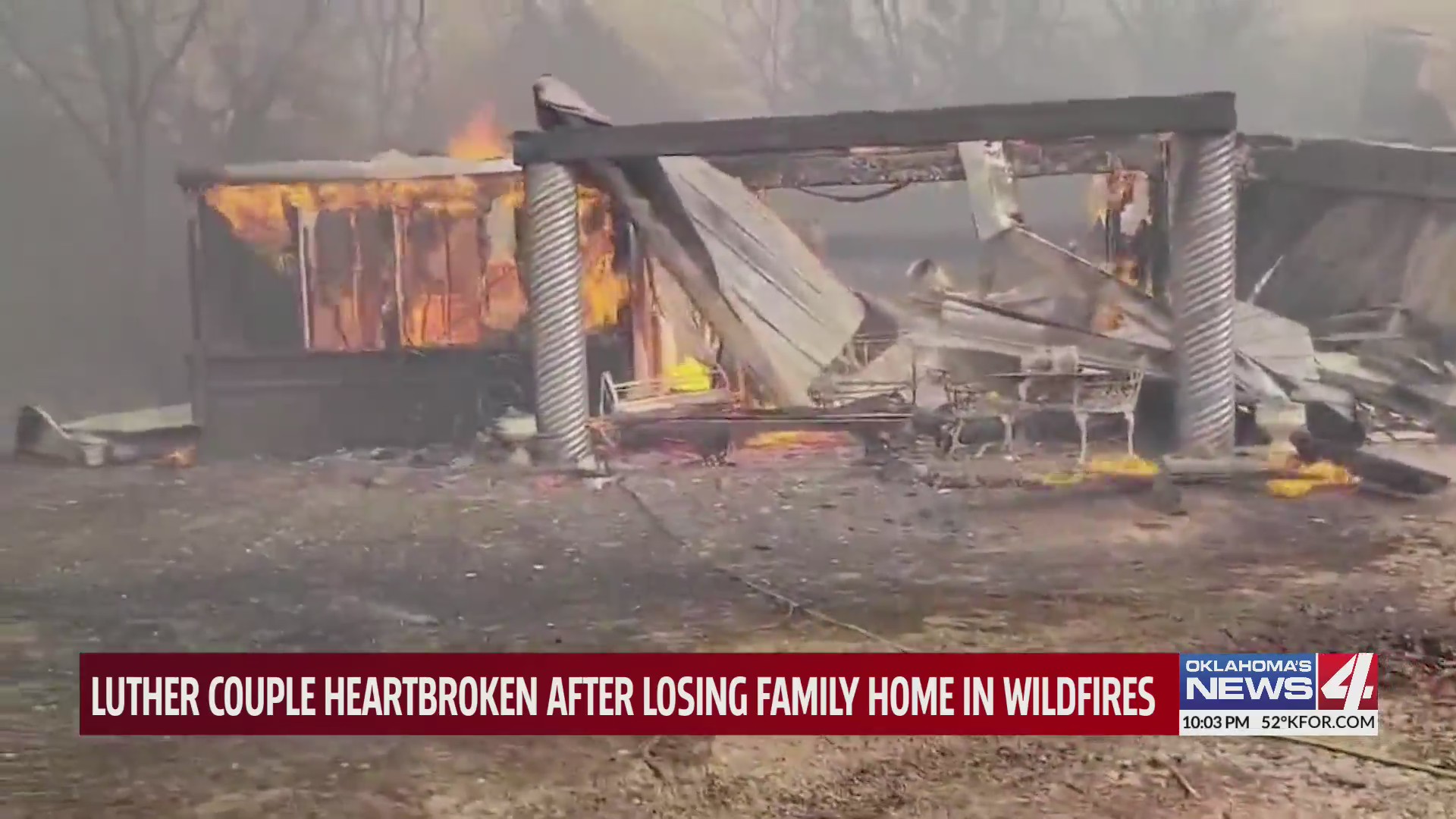 Luther couple heartbroken after losing family home in wildfires – KFOR ...