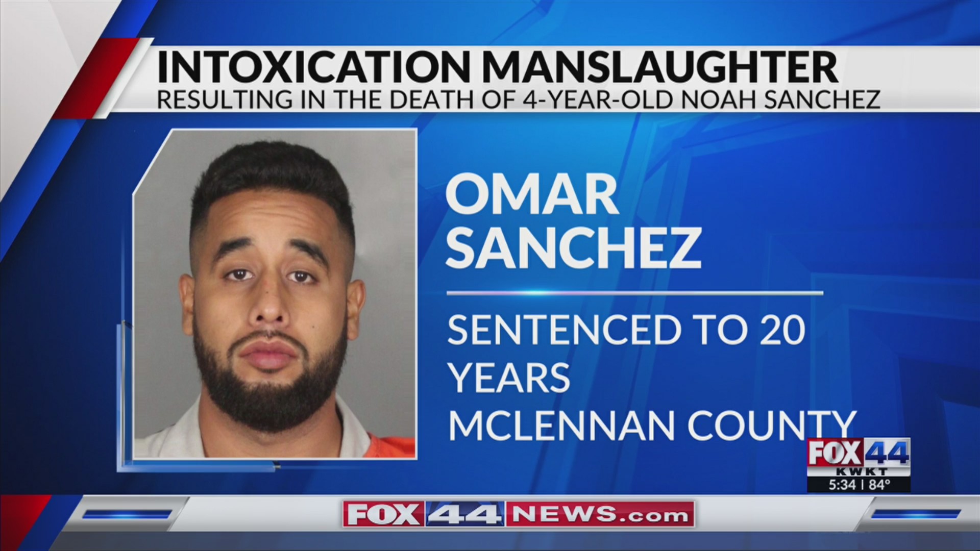 Man pleas, gets 20 years in death of child in crash – KWKT – FOX 44