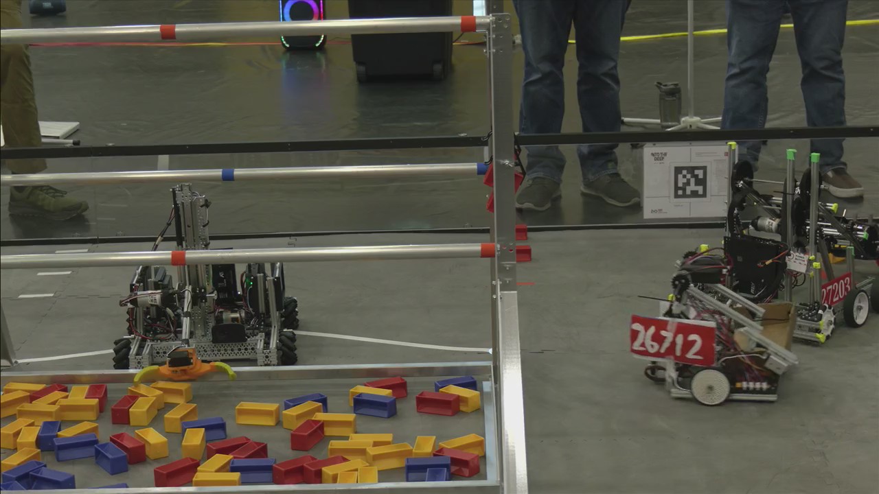 Students compete in the first robotics competition at Rutherford High