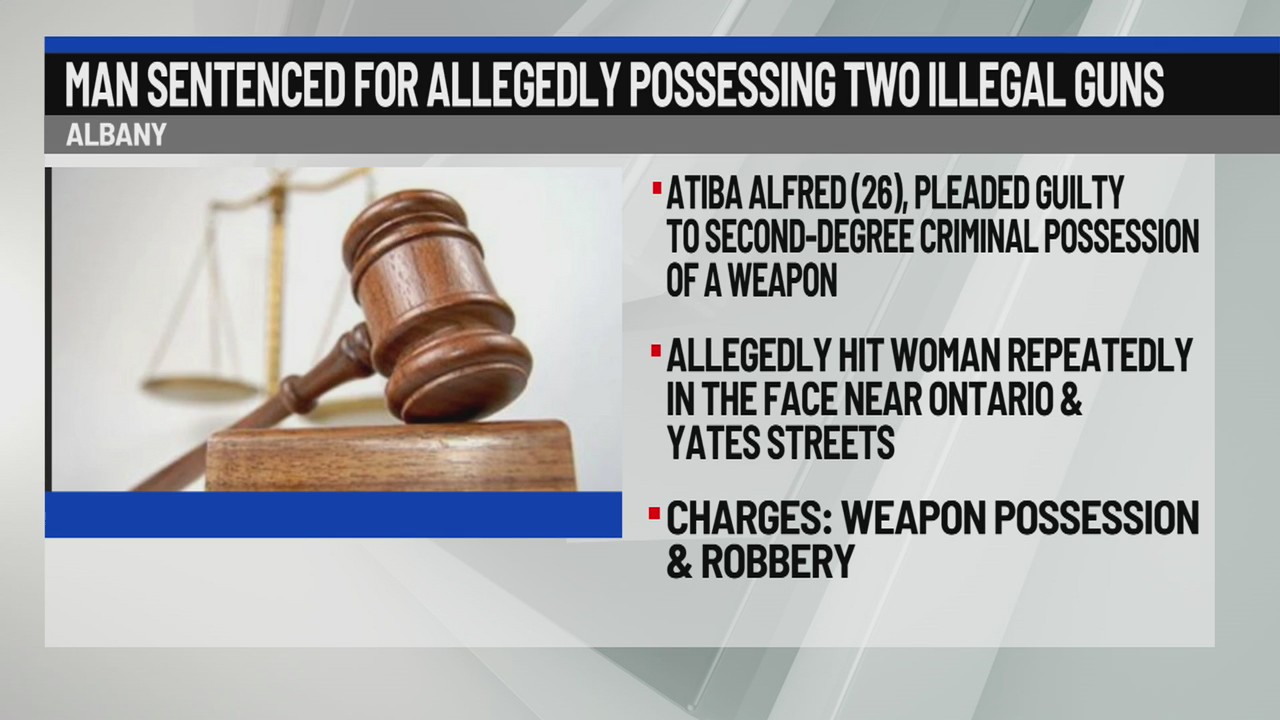 Albany man sentenced for allegedly possessing 2 illegal guns – NEWS10 ABC