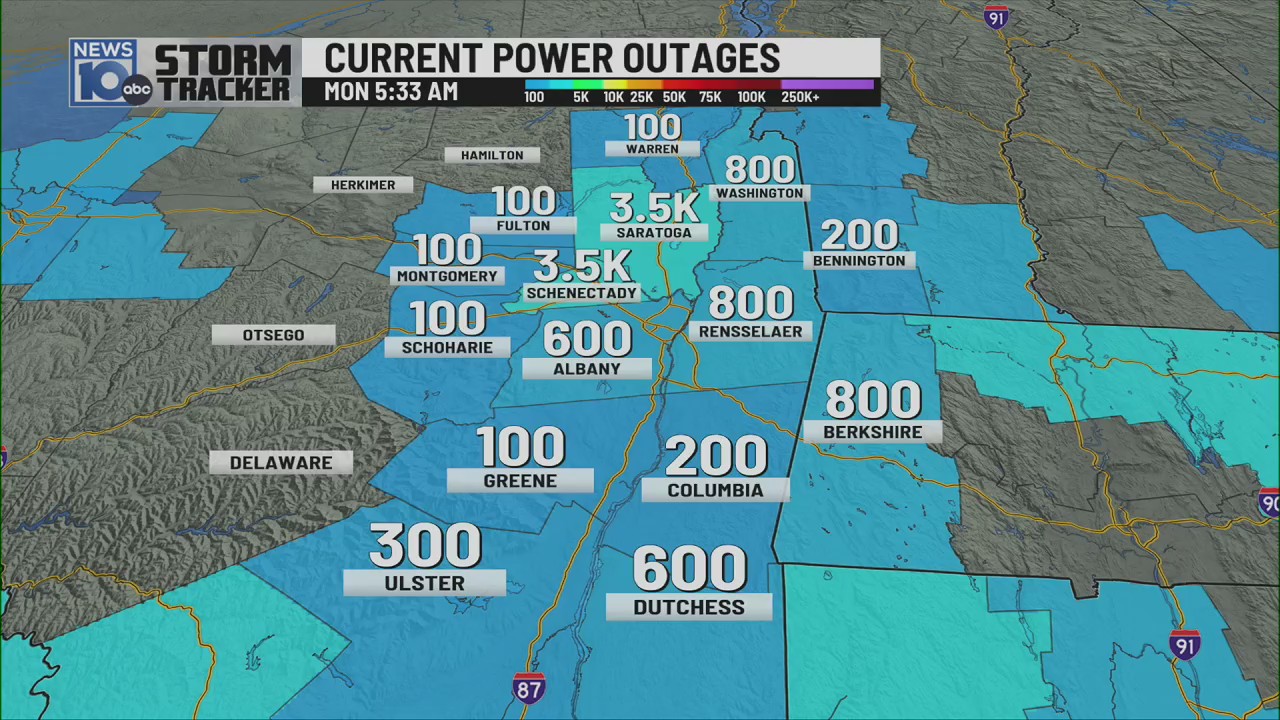 Power outages in the Capital Region – NEWS10 ABC