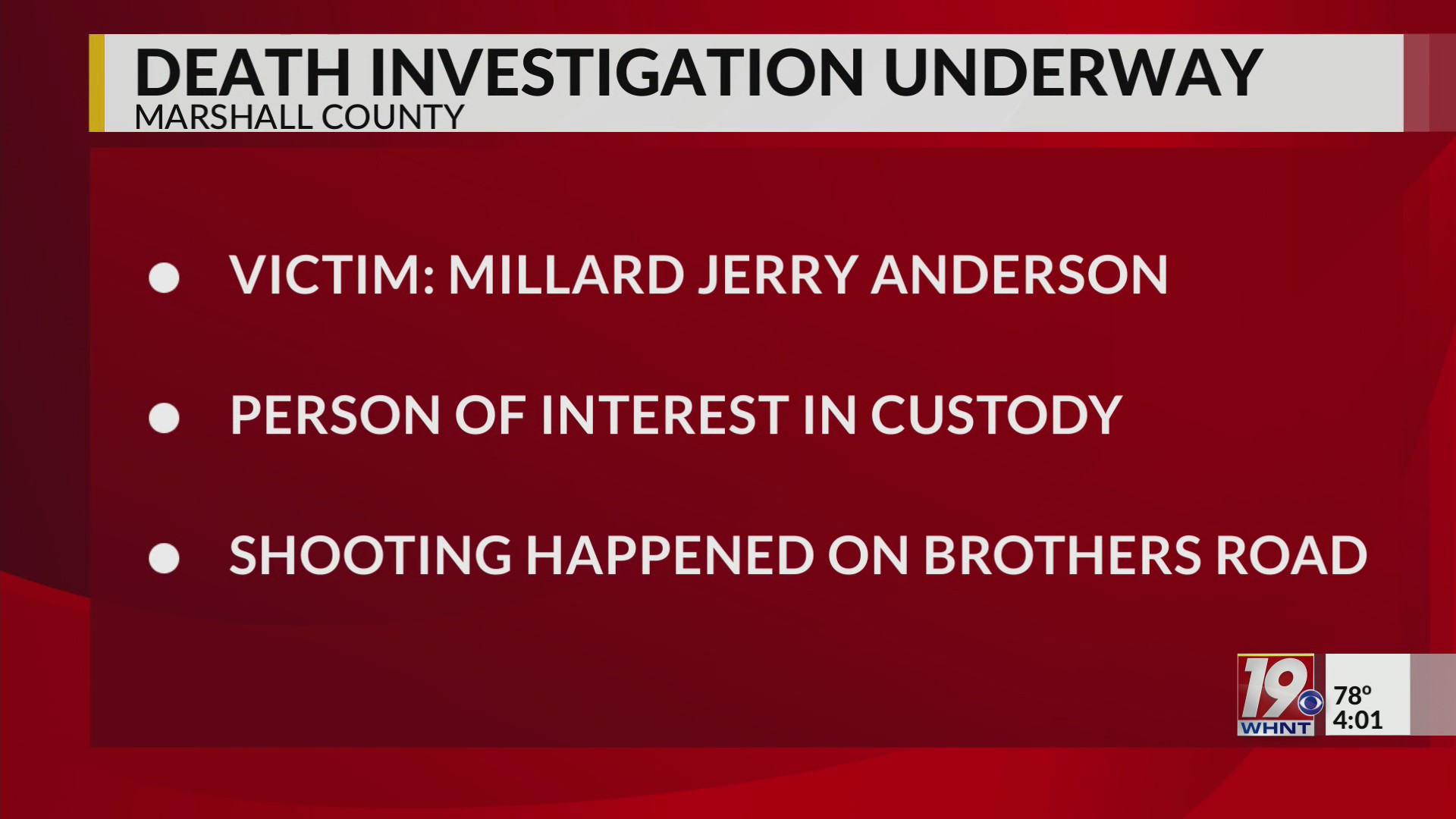 Death Investigation Underway | July 9, 2025| News 19 at 4 p.m. – WHNT.com