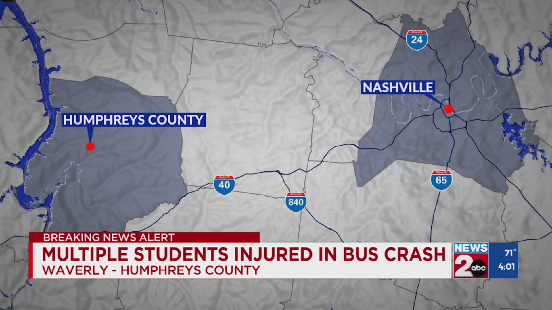 Students injured in Humphreys County bus crash – WKRN News 2