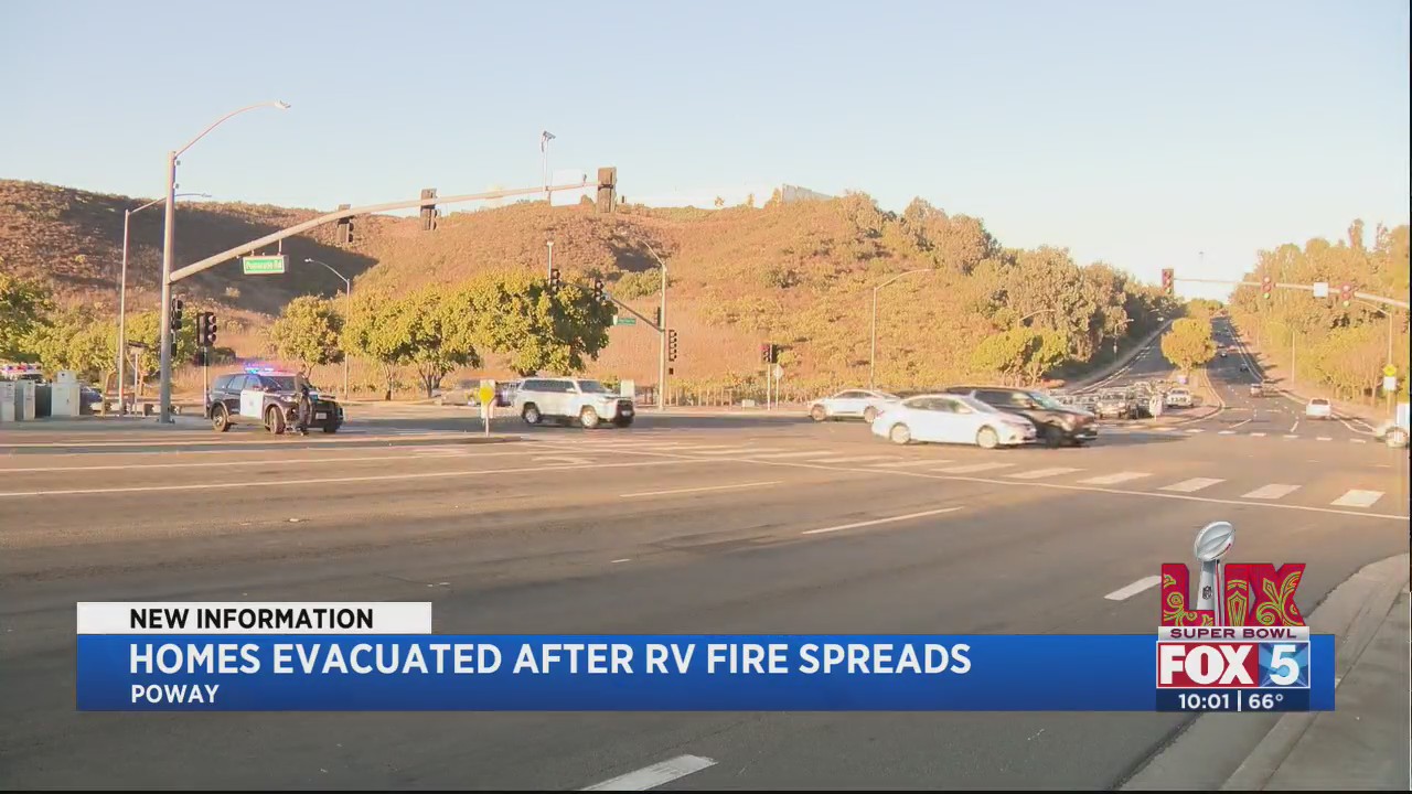 Weather Poway Vegetation fire in Poway prompts road closures, evacuations – FOX 5 San ...