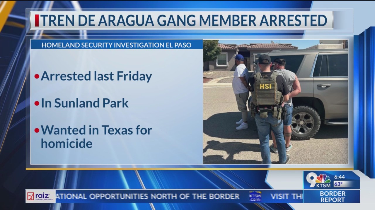 Tren de Aragua gang member arrested in Sunland Park – KTSM 9 News