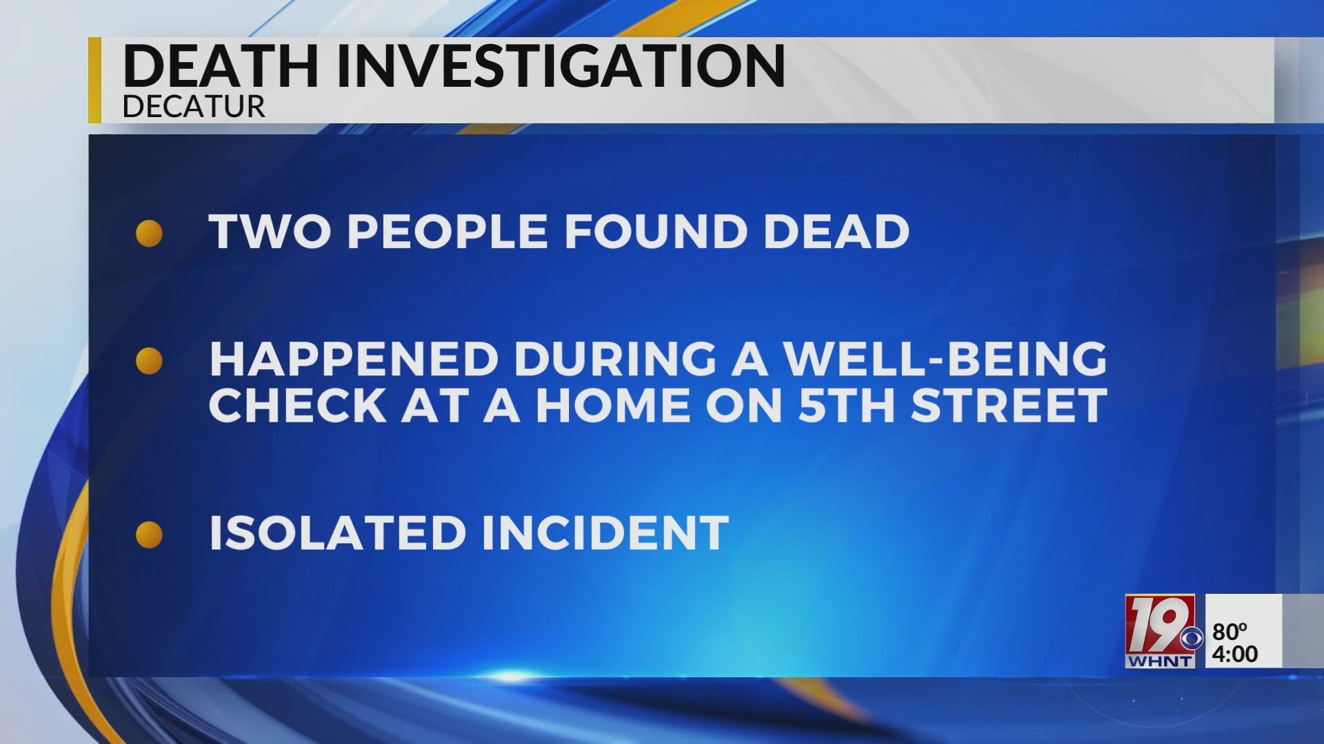 Two People Found Dead in Decatur Home During Well-Being Check | Sept. 6 ...