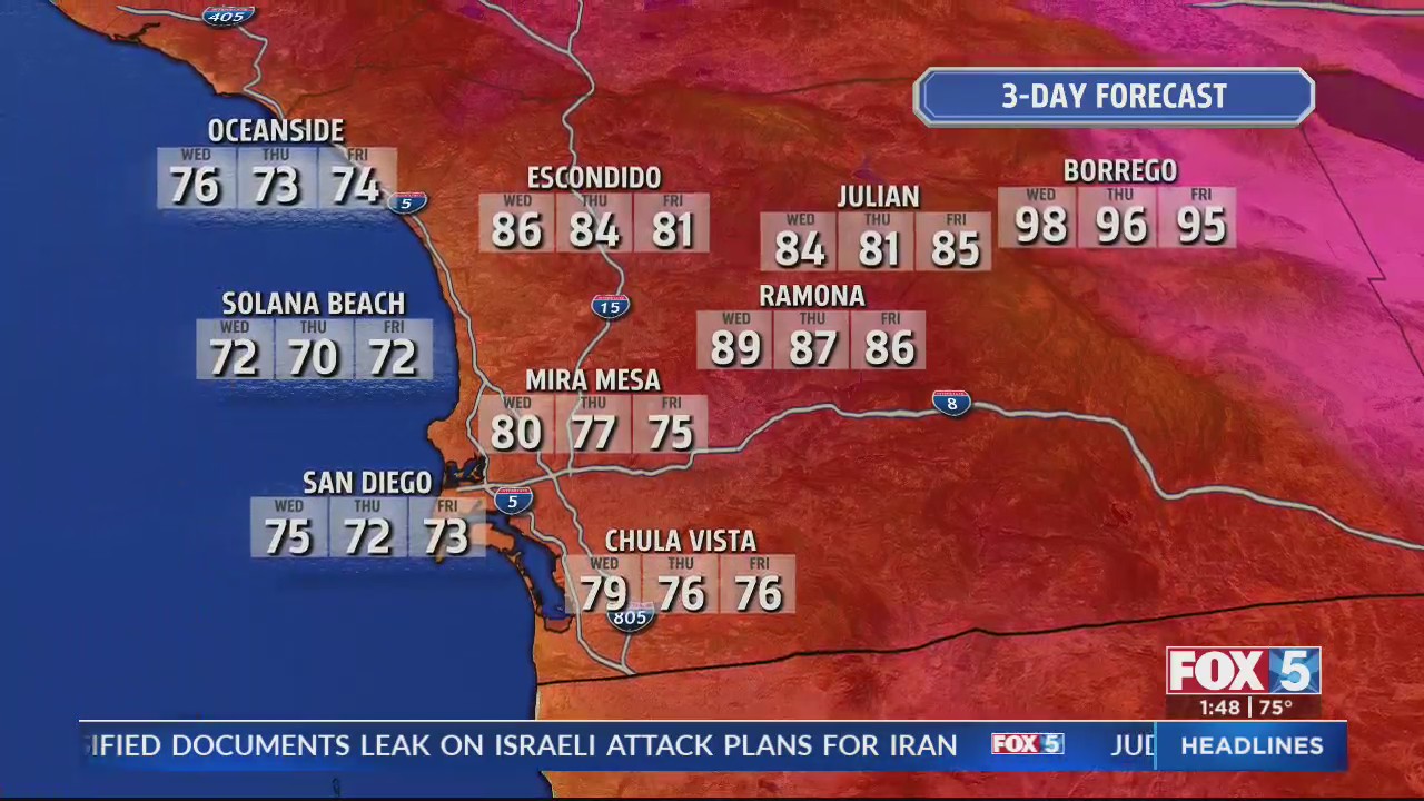 Clear conditions with warmer than normal temperatures early this week ...