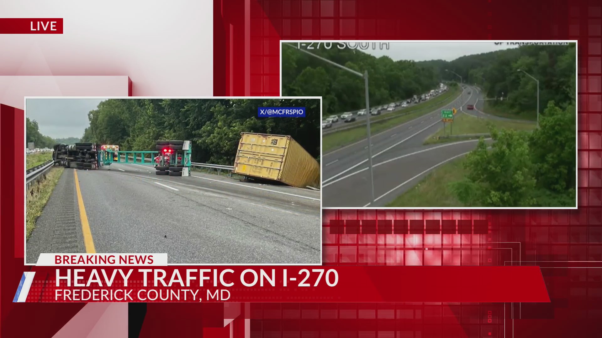 Traffic Alert: Tractor-trailer crash causes delays on I-270 in ...