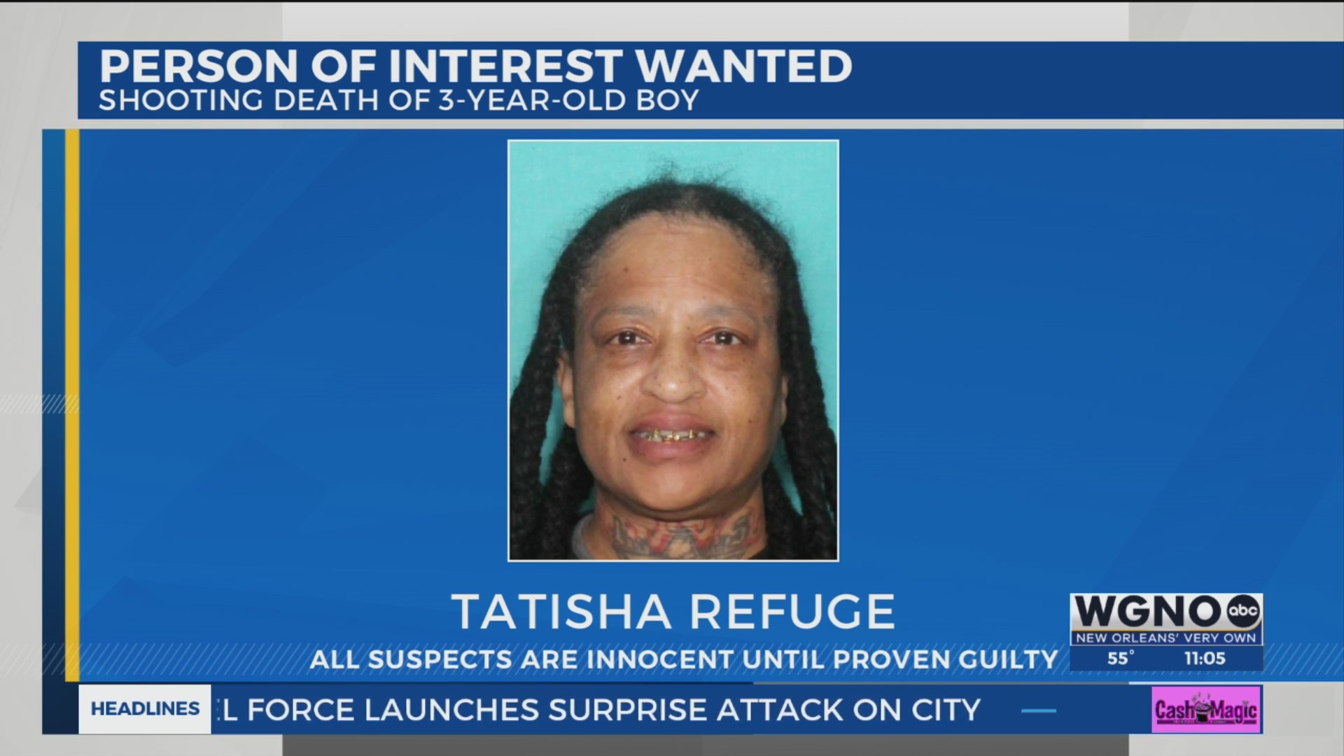 NOPD search for woman in connection to fatal shooting of 3-year-old – WGNO