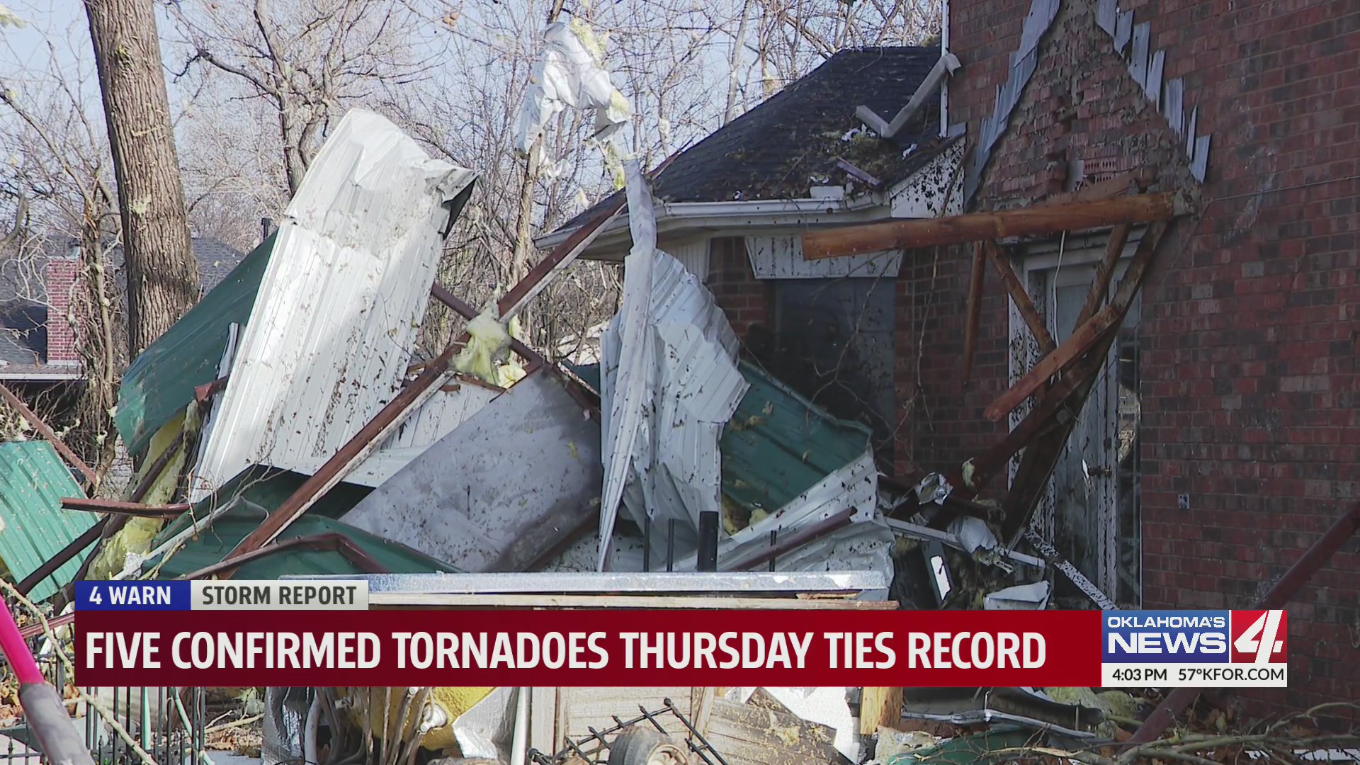 Five confirmed tornadoes Thursday ties record – KFOR.com Oklahoma City