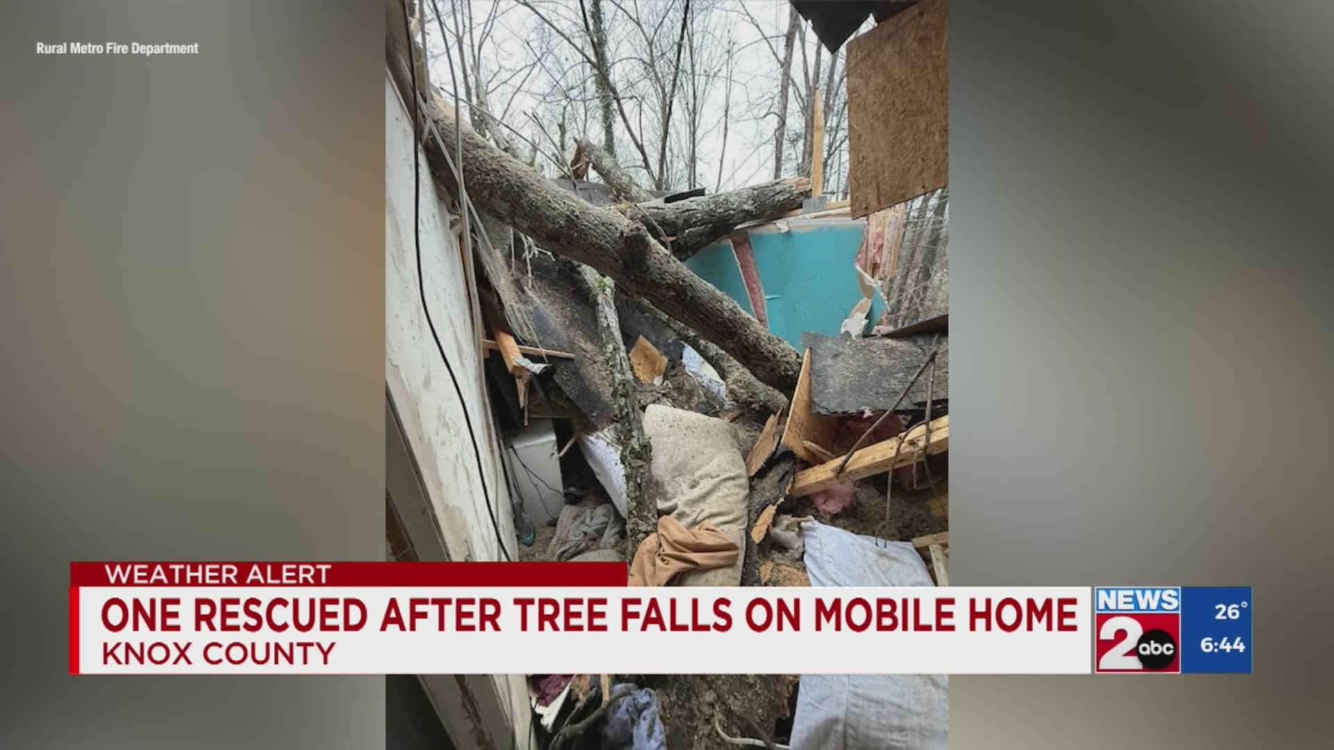1 rescued after tree falls on mobile home in Knox County, TN – WKRN News 2