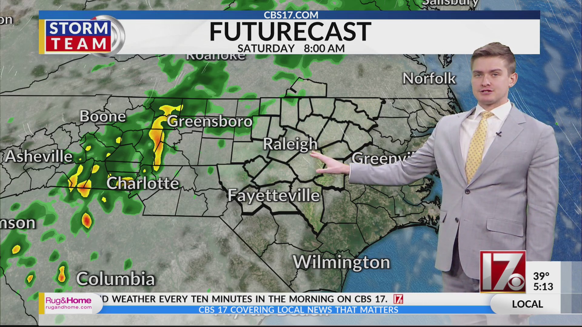 Forecast: Central NC in for calm Saturday, Alert Day Sunday – CBS17.com