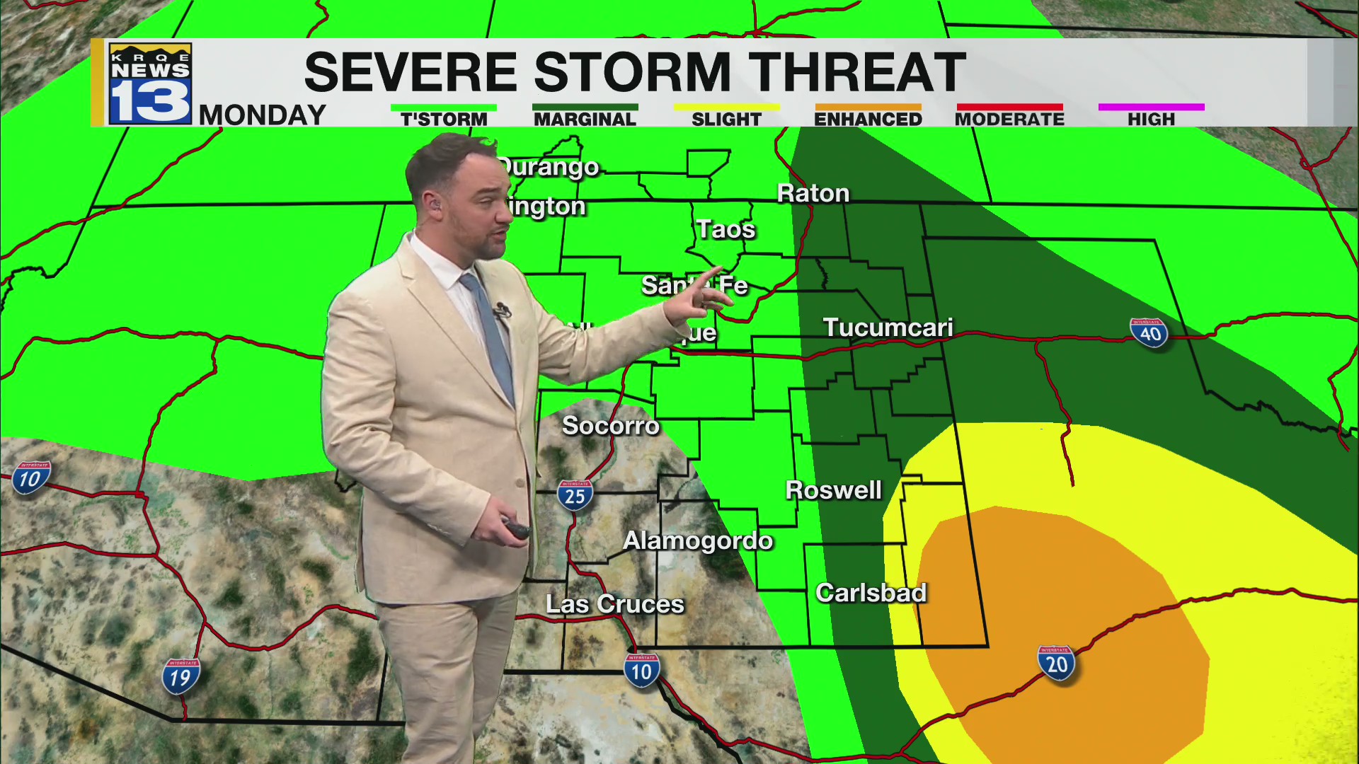 Showers and storms persist into the workweek – KRQE NEWS 13 – Breaking ...