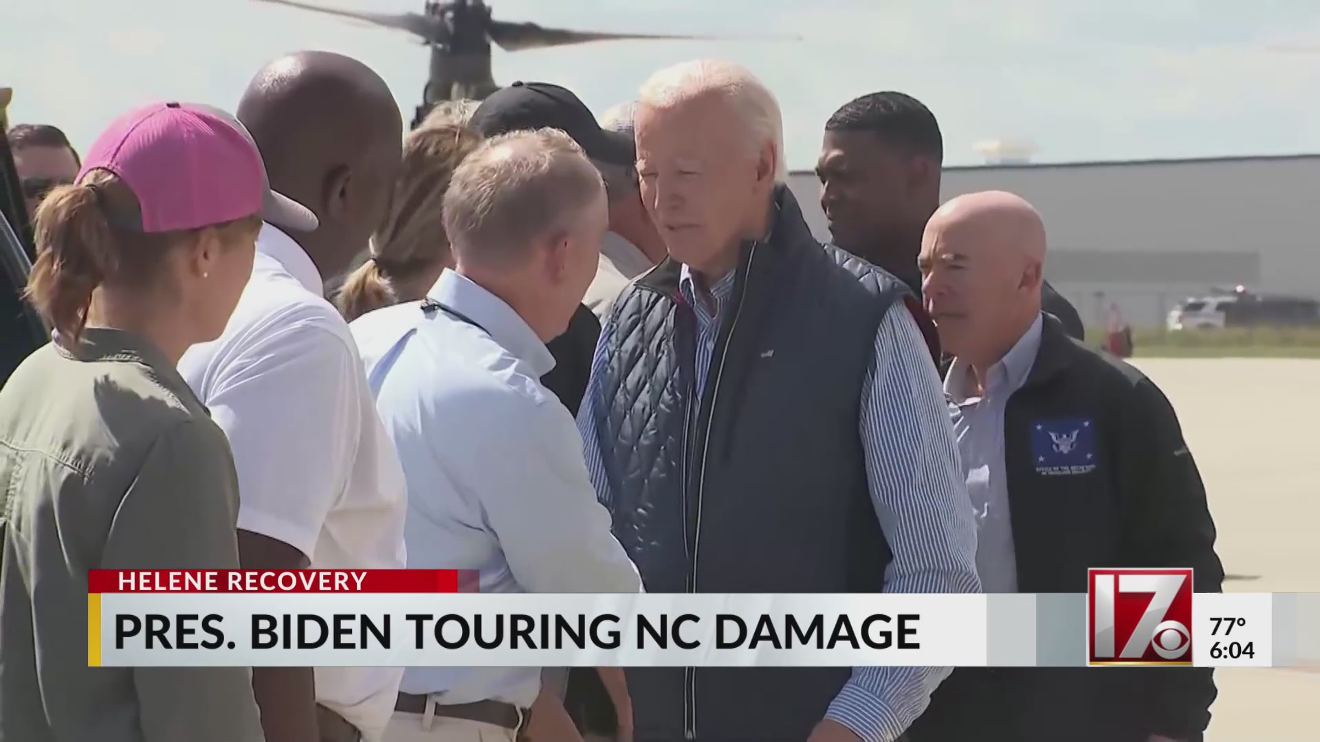 President Biden surveys Helene damage in western NC – CBS17.com
