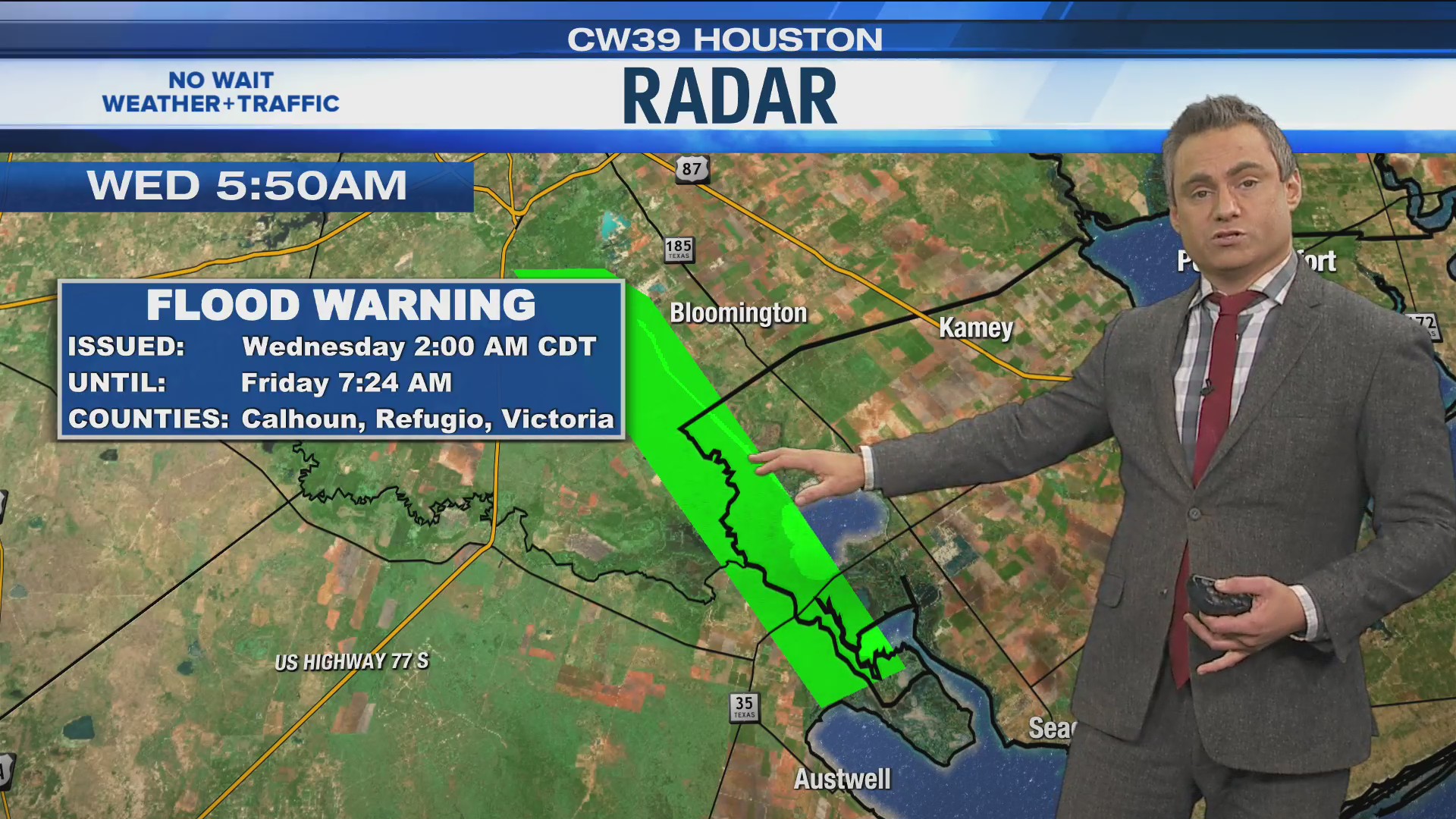 Flood Warning downstream of Guadalupe River through Friday – CW39 Houston