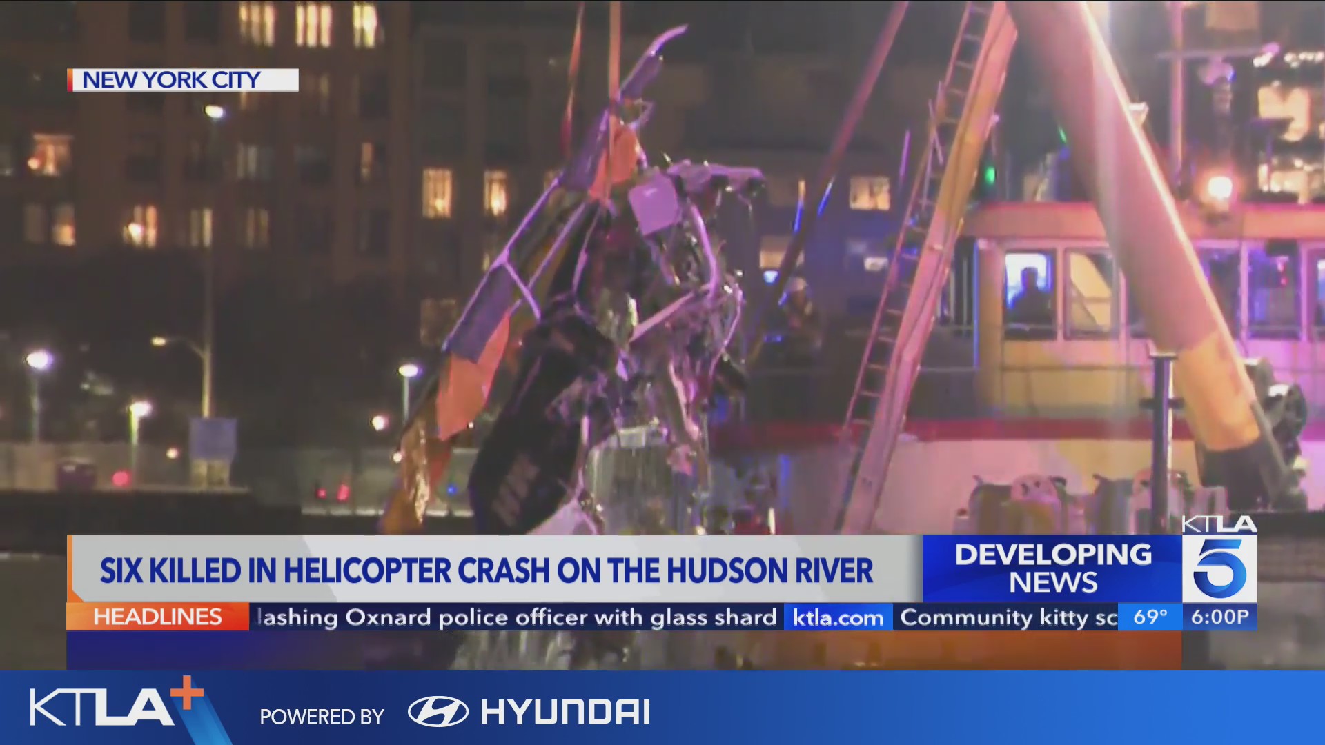 6 killed after helicopter crashes in New York City’s Hudson River – KTLA