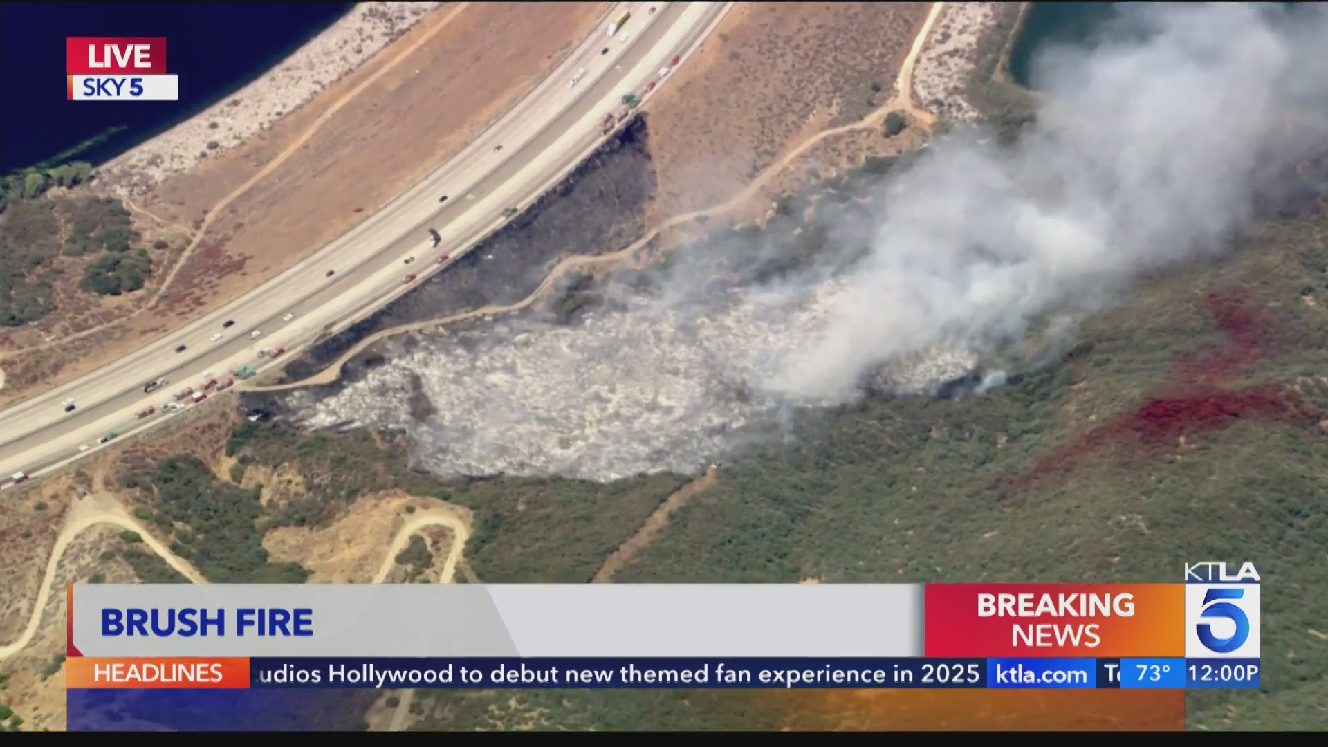 Brush fire breaks out near Grapevine – KTLA