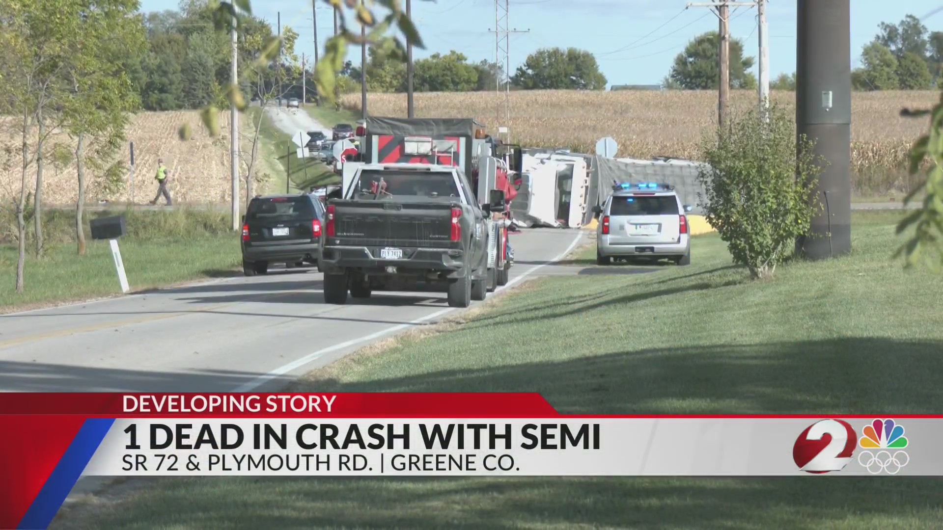 Person killed in Greene Co. crash with semi ID’d – WDTN.com