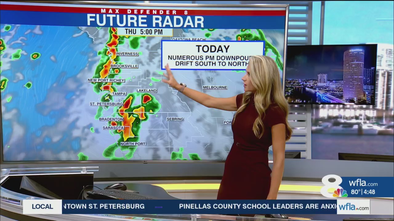Numerous afternoon storms Thursday, drier weekend ahead – WFLA