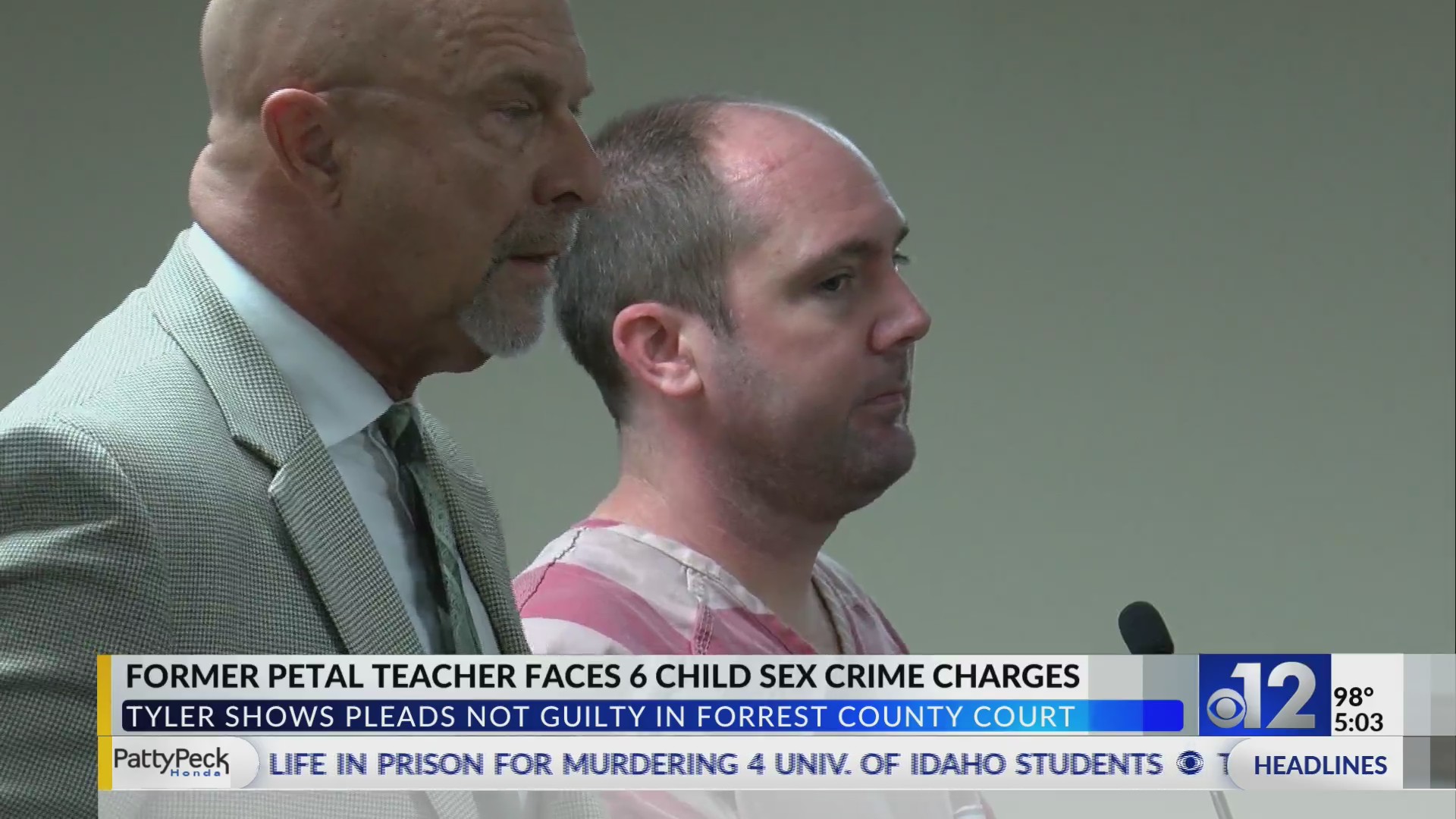 Former Petal teacher pleads not guilty to sex crime charges – WJTV