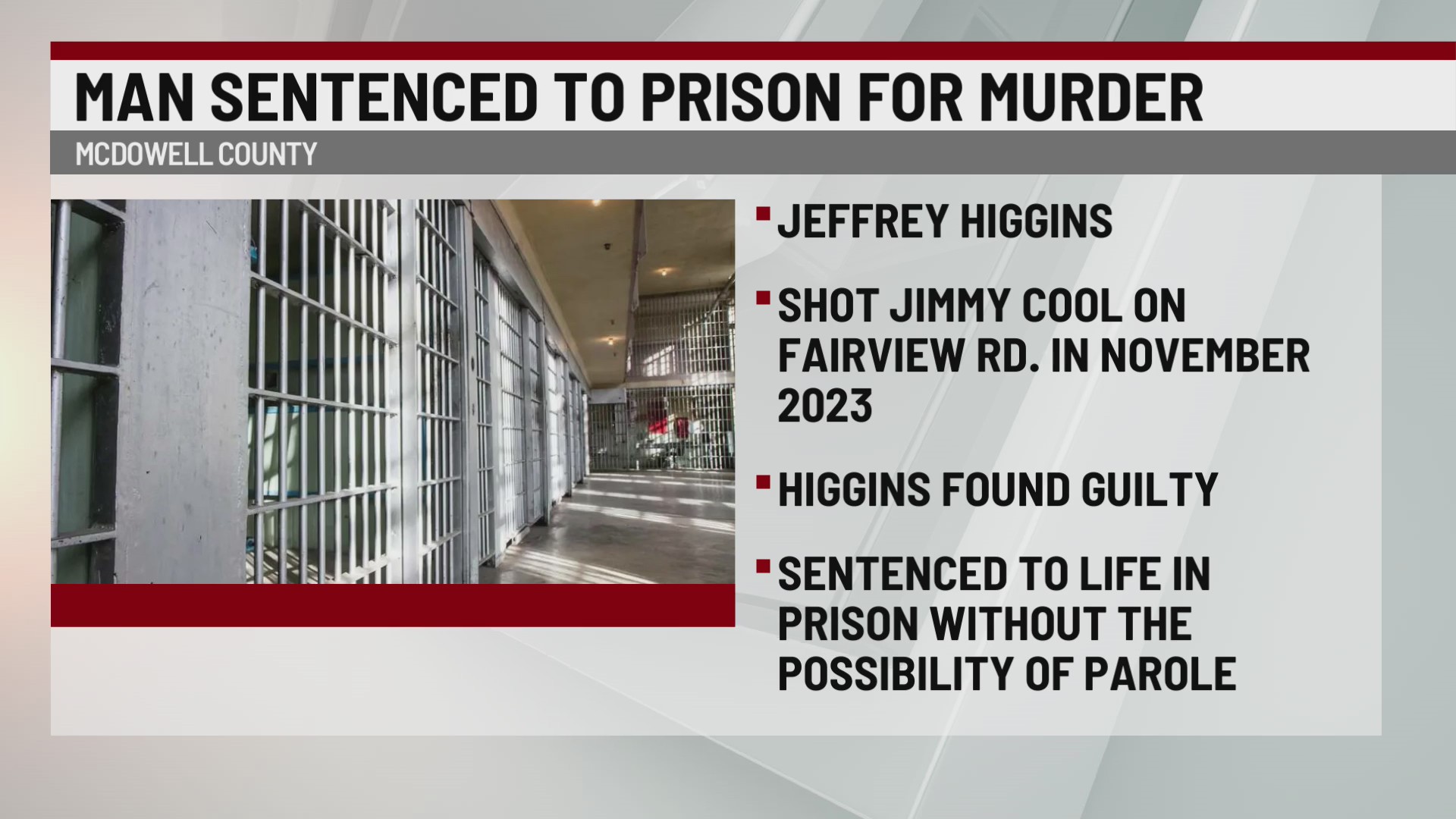 McDowell man gets life in prison for November 2023 shooting – WSPA 7NEWS