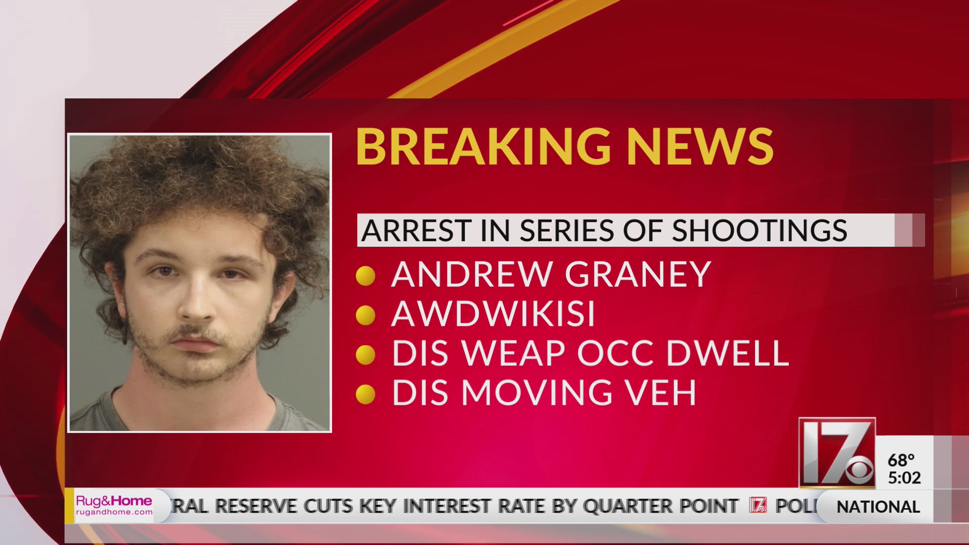 Man arrested and charged in shooting spree along I-40 – CBS17.com