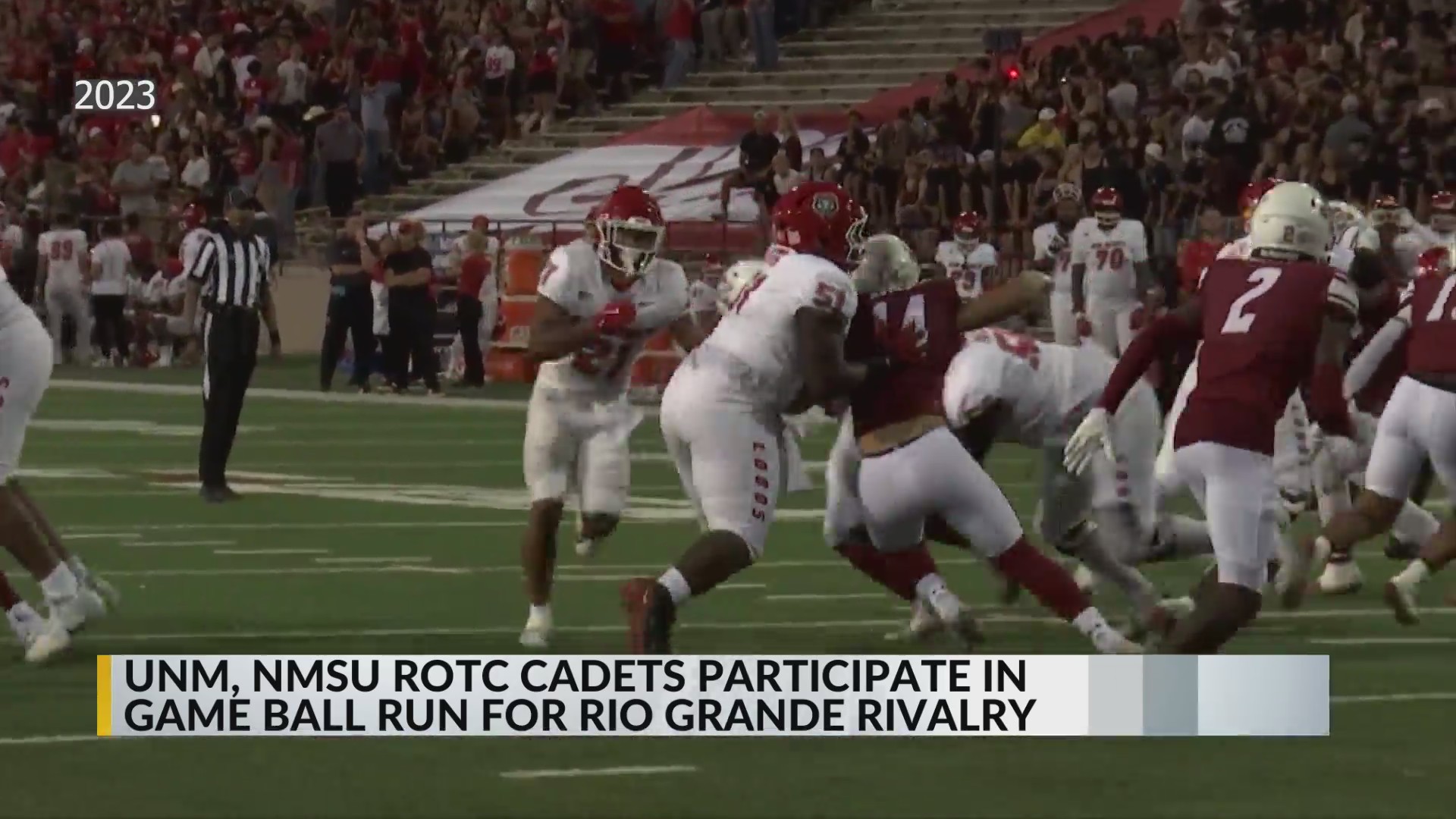 Unm Rotc UNM, NMSU ROTC cadets participate in game ball run for Rio Grande ...